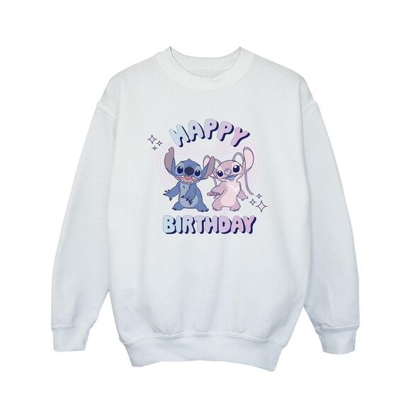 Lilo & Stitch Girls Happy Birthday Sweatshirt / White